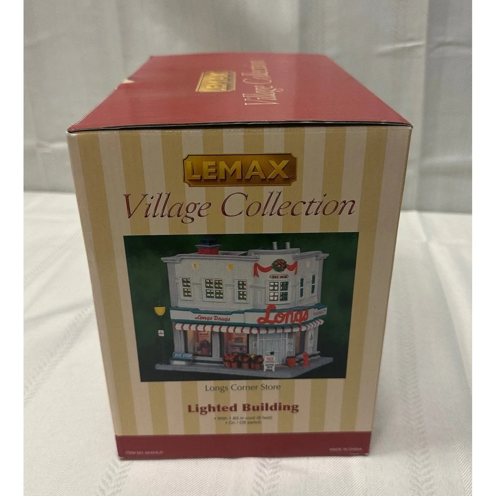 Lemax Longs Corner Store Lighted Building, 2006 Retired Village Collection 65453